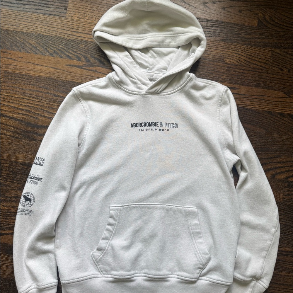 Abercrombie & Fitch White Hoodie